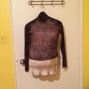Sheer Long Sleeve Crop Top
